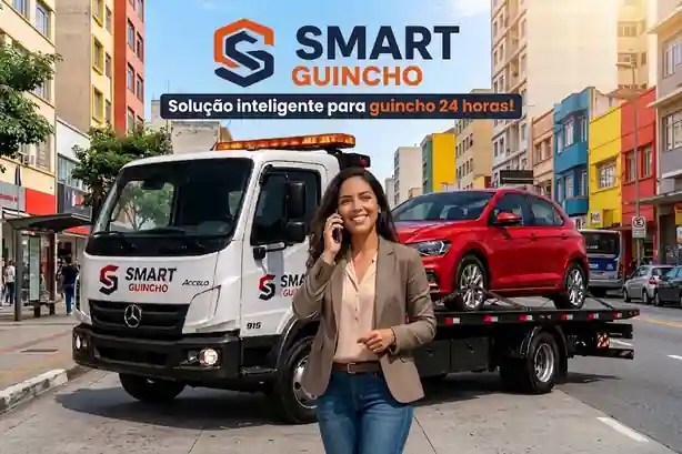 Caminhão guincho SmartGuincho socorrendo carro perto de você na Grande São Paulo