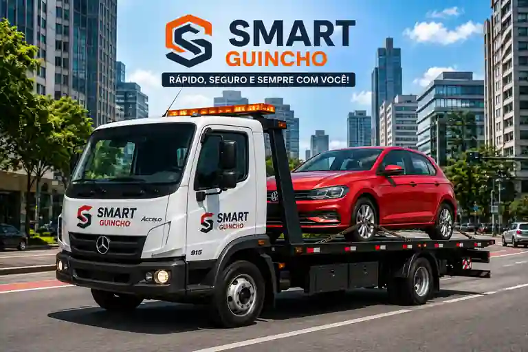 Frota de guinchos SmartGuincho prontos para atendimento 24 horas